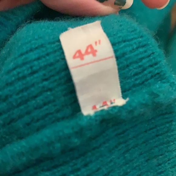 CLAN ROYAL VINTAGE LAMBSWOOL ARGYLE GRANDPA SWEATER TEAL SIZE L - Picture 5 of 7